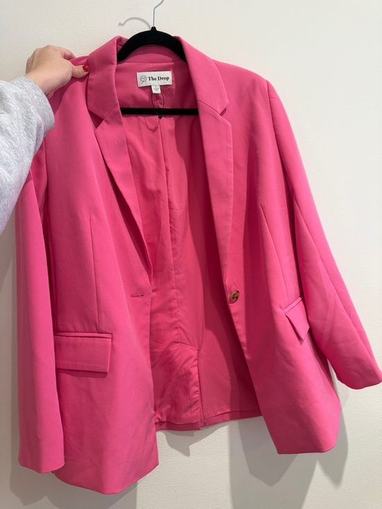 The Drop Jackets & Blazers - The Drop Women's Hot Pink Single-Button Blazer